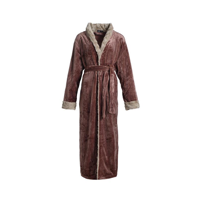 New Couple Extended Flannel Bathrobe - melvincucci