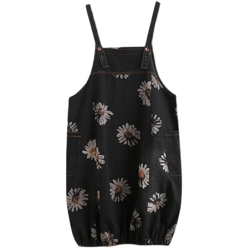 New Denim Print Strap Skirt For Women - melvincucci
