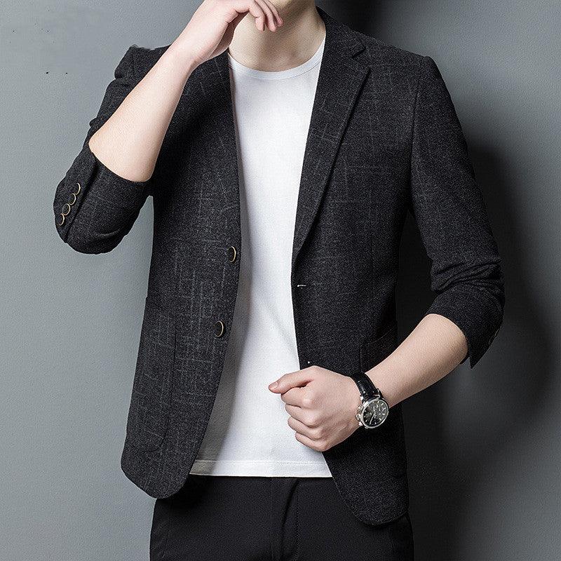 New Korean Elastic Men''s Casual Suit Men''s Slim Fashion Suit Top - melvincucci