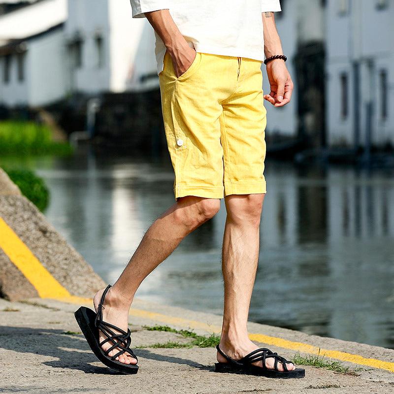 New linen shorts men - melvincucci