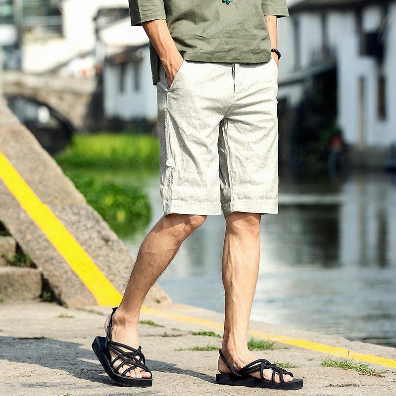 New linen shorts men - melvincucci
