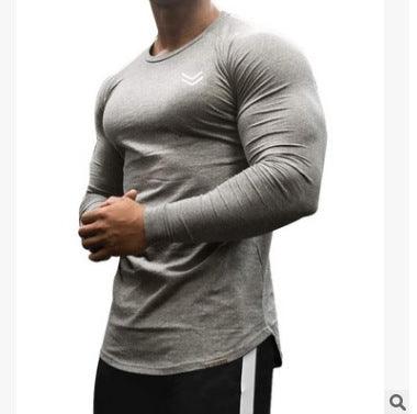 New Long Sleeve T Shirt Sport Men Gym Shirt Quick Dry Gym Fitness Training Running T Shirt Men Workout T-Shirt Bodybuilding Tops - melvincucci