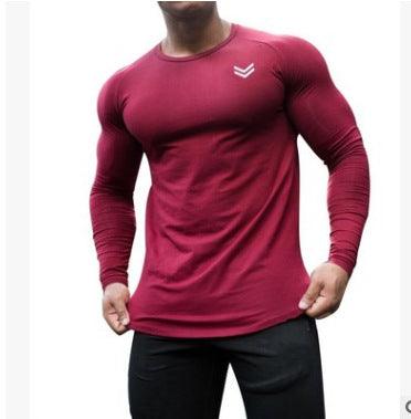 New Long Sleeve T Shirt Sport Men Gym Shirt Quick Dry Gym Fitness Training Running T Shirt Men Workout T-Shirt Bodybuilding Tops - melvincucci