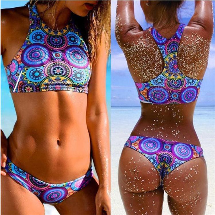 New Low Waist Triangle Bikinis High Neck Brazilian Swimwear Swimsuit Swimsuit Bikini Set Brazilian Beachwear Biquini - melvincucci