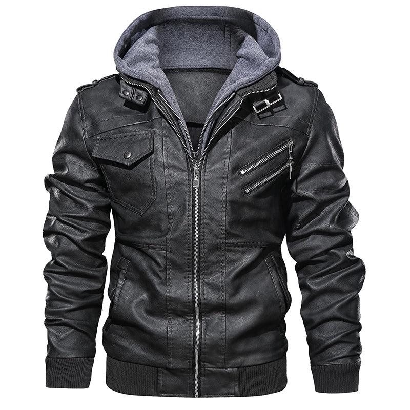 New Men Leather Jackets Autumn Casual Motorcycle PU Jacket Biker Leather Coats - melvincucci