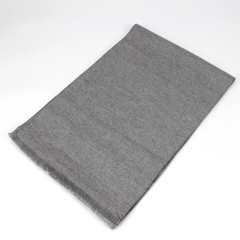 New men's scarf Korean American tide wintersilk brushed silk scarf color warm scarf for men - melvincucci