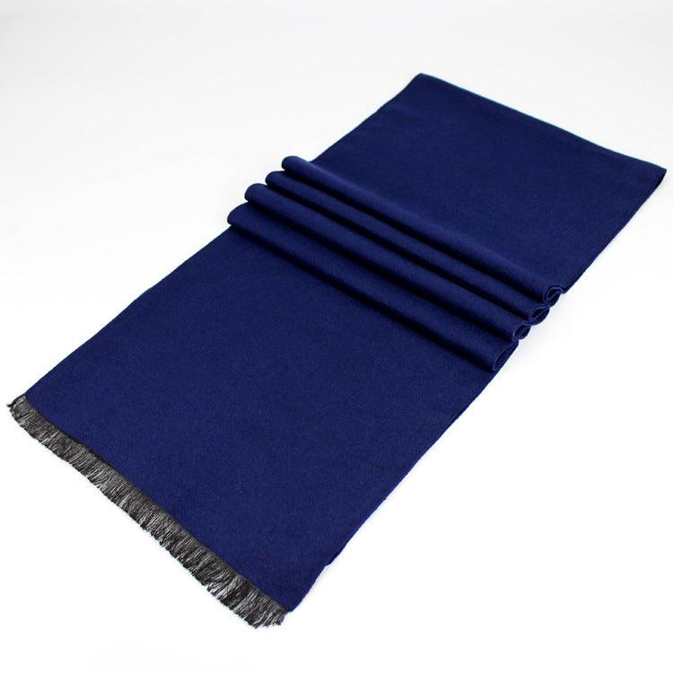 New men's scarf Korean American tide wintersilk brushed silk scarf color warm scarf for men - melvincucci