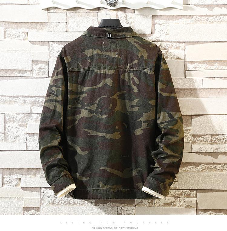 New Mens Camouflage Denim Jacket Coat Man Coats Jaqueta Masculino Jeans Jacket & Coats Fashion Design Autumn Brand Clothing - melvincucci