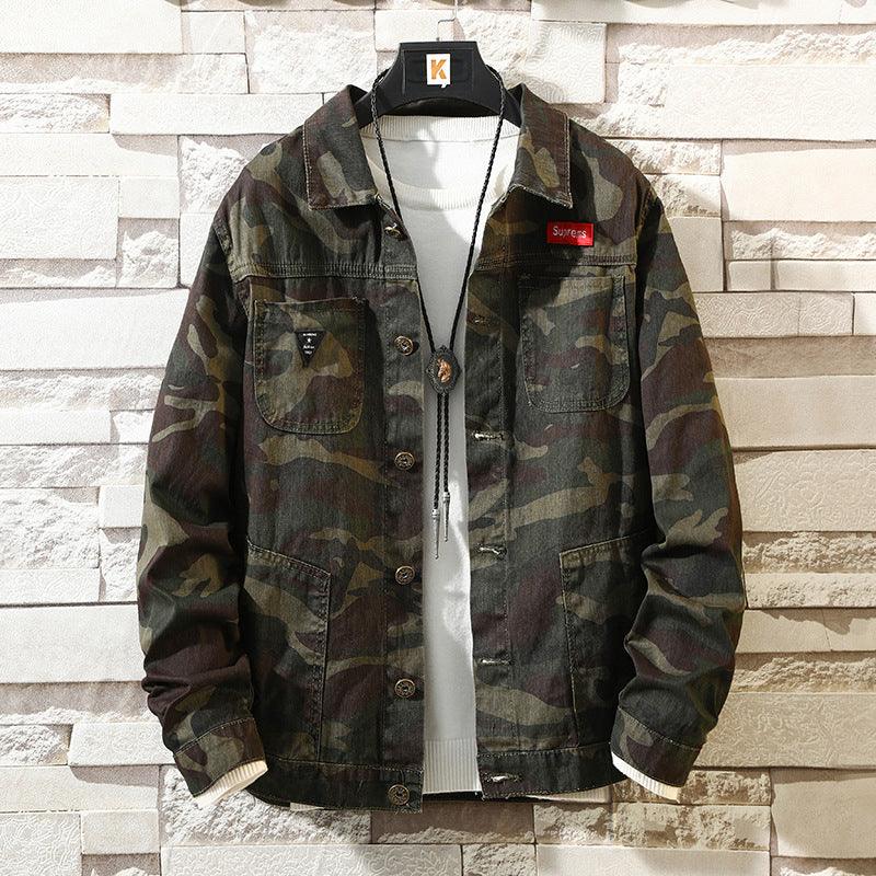 New Mens Camouflage Denim Jacket Coat Man Coats Jaqueta Masculino Jeans Jacket & Coats Fashion Design Autumn Brand Clothing - melvincucci