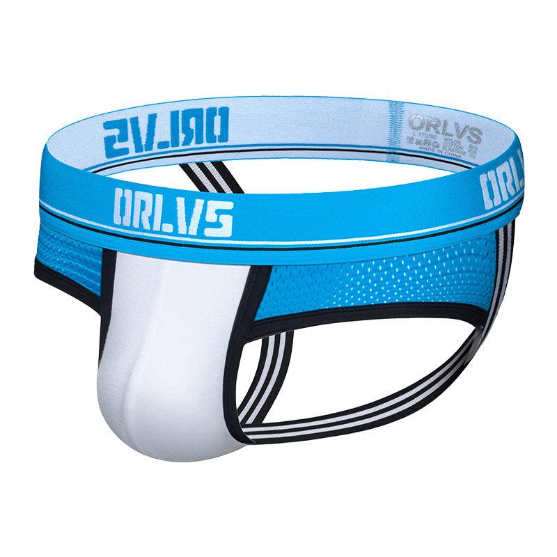New Product Trend Low-waist Color Matching Men's Thong Underwear Hips Sexy Exposed PP Underwear Men - melvincucci