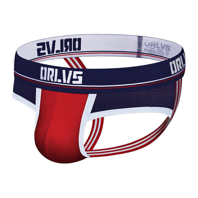 New Product Trend Low-waist Color Matching Men's Thong Underwear Hips Sexy Exposed PP Underwear Men - melvincucci
