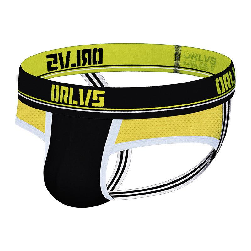 New Product Trend Low-waist Color Matching Men's Thong Underwear Hips Sexy Exposed PP Underwear Men - melvincucci