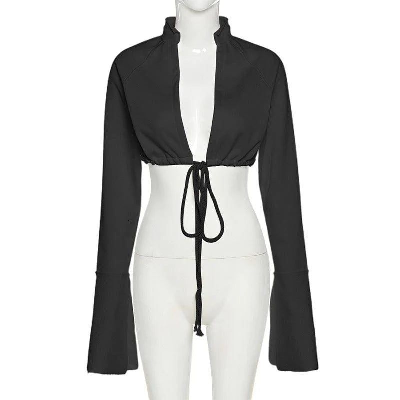 New Sexy Cardigan Lace Up All-Match Women's Sweater - melvincucci