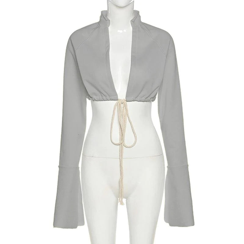 New Sexy Cardigan Lace Up All-Match Women's Sweater - melvincucci