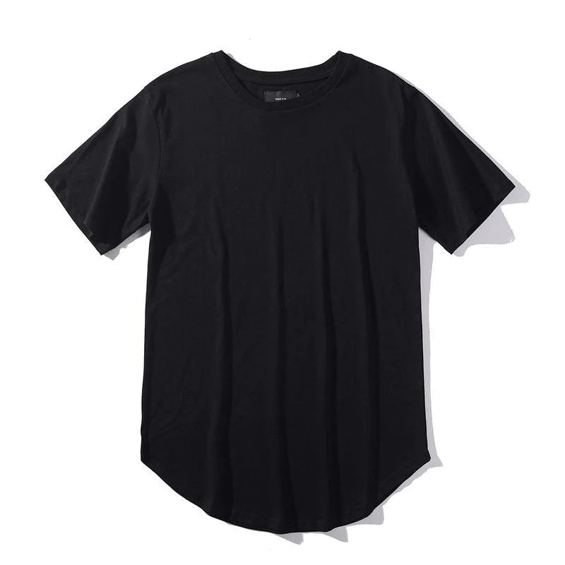 New streetwear Men Extended kanye West T-shirt - melvincucci