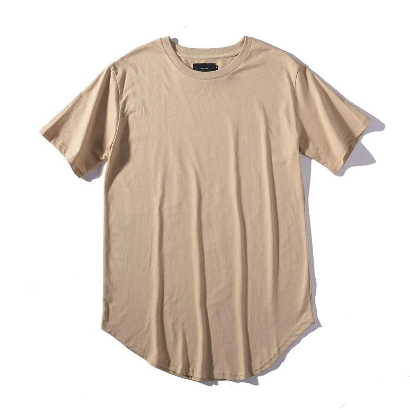 New streetwear Men Extended kanye West T-shirt - melvincucci