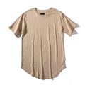 New streetwear Men Extended kanye West T-shirt - melvincucci