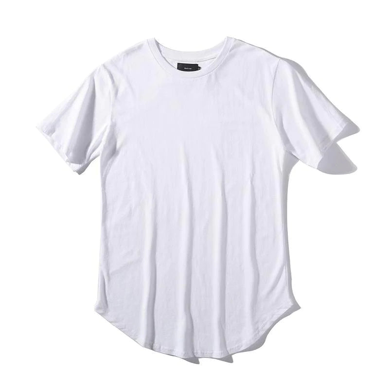 New streetwear Men Extended kanye West T-shirt - melvincucci