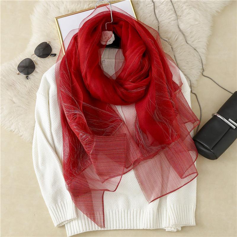 New Style Silk Casual Silk Scarf Women - melvincucci