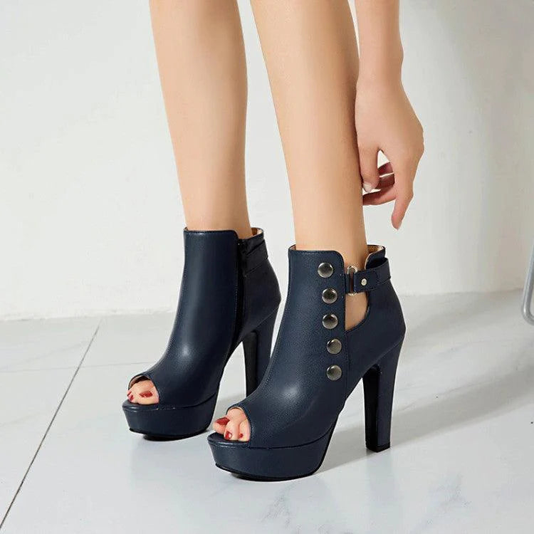 New White Ladies Platform Zipper Shoe Sexy High Heel Fish - melvincucci