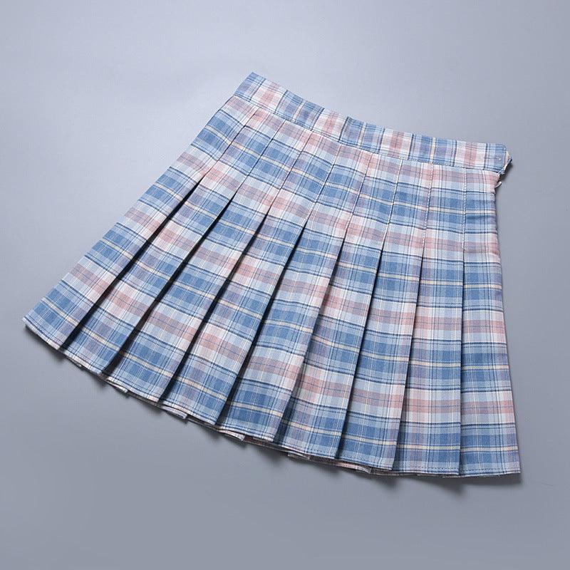 New Women's Plaid Pleated Skirt Skirt Women - melvincucci