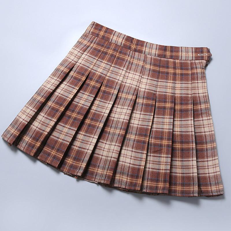 New Women's Plaid Pleated Skirt Skirt Women - melvincucci
