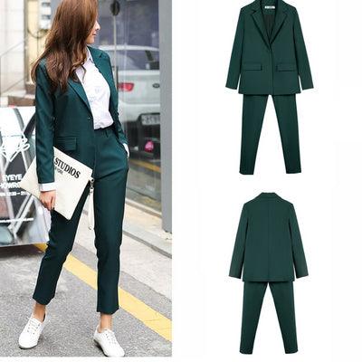 New Work Pant Suits Piece Set For Women Business Interview - melvincucci