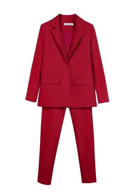 New Work Pant Suits Piece Set For Women Business Interview - melvincucci