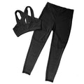 Newest Pink Hollow Women Sets Elastic Running Sport Suit Fitness Clothing Workout Sport Wear Sports Bra+Pant - melvincucci