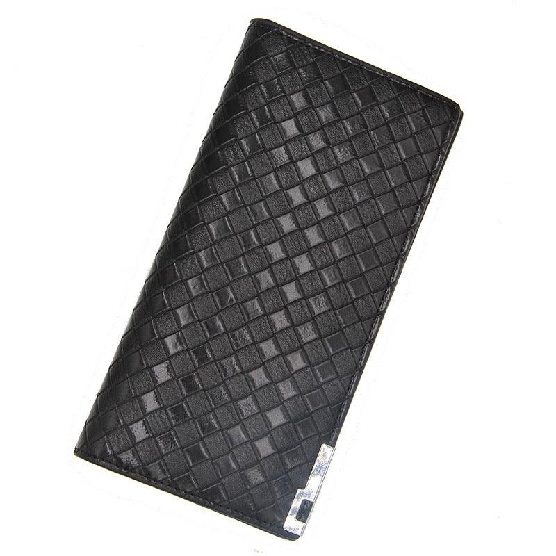 Newthin long men wallet manufacturers direct sales of large capacity multi-functional business woven PU Wallet - melvincucci