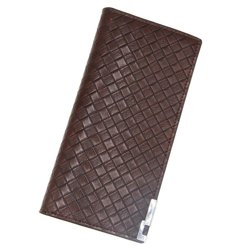 Newthin long men wallet manufacturers direct sales of large capacity multi-functional business woven PU Wallet - melvincucci