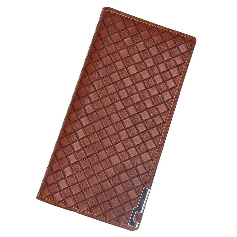 Newthin long men wallet manufacturers direct sales of large capacity multi-functional business woven PU Wallet - melvincucci