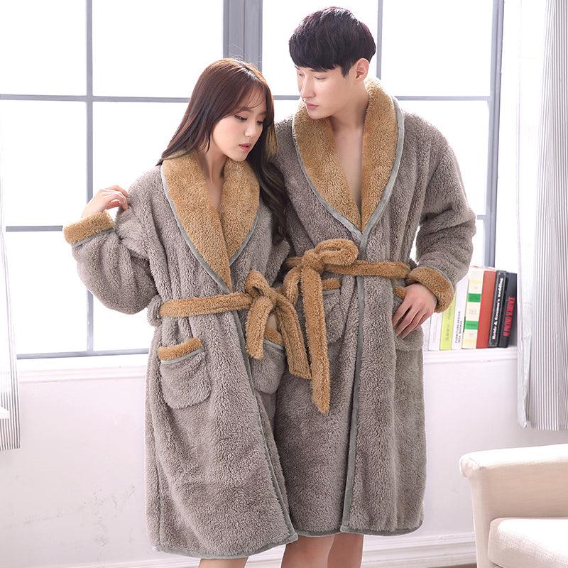 Nightgown Women Autumn And Winter Coral Velvet Bathrobe - melvincucci