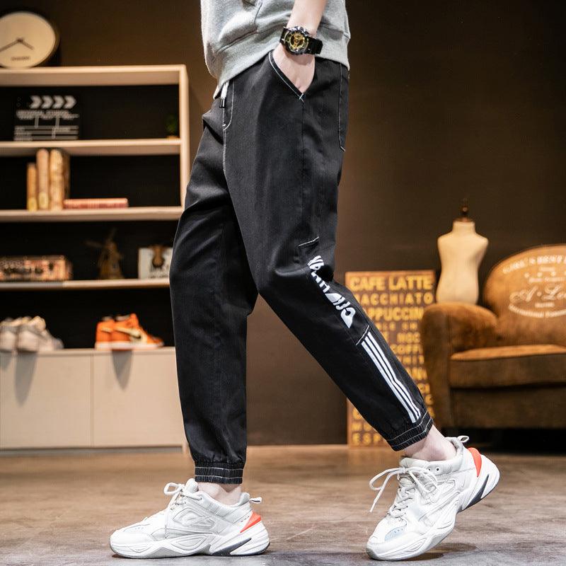 Nine-point harem pants, light-colored casual workwear, all-match tide brand pants - melvincucci