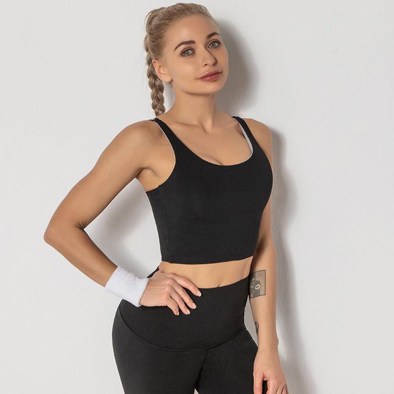 Nude Feeling Shockproof Gathered Sports Underwear Women - melvincucci