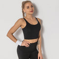Nude Feeling Shockproof Gathered Sports Underwear Women - melvincucci
