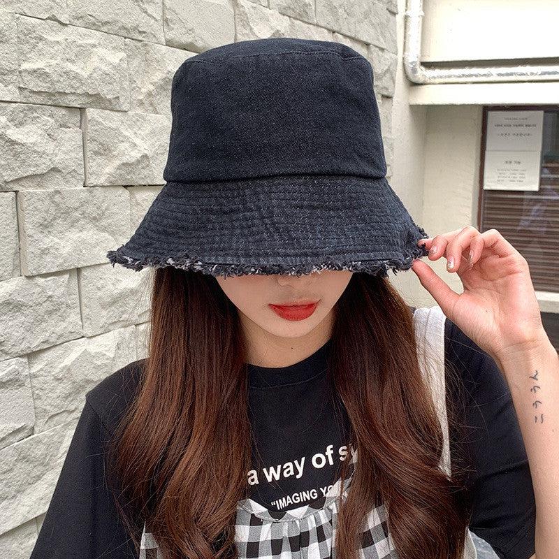 Old Washed Denim Fisherman Hat Women Casual Fashion All-match - melvincucci