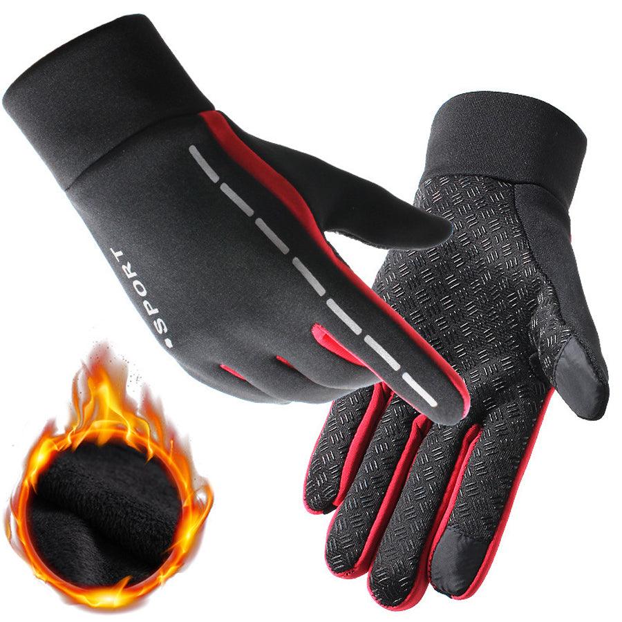 Outdoor gloves for men and women all fingers plus velvet gloves - melvincucci