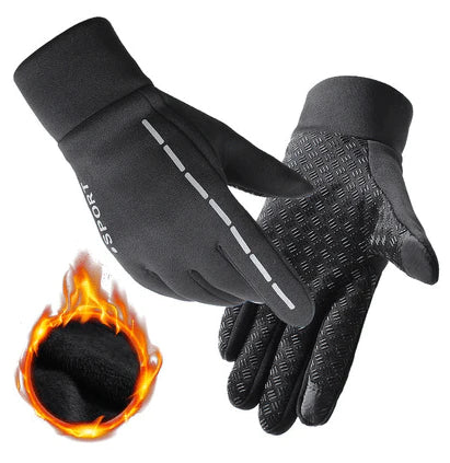 Outdoor gloves for men and women all fingers plus velvet gloves - melvincucci