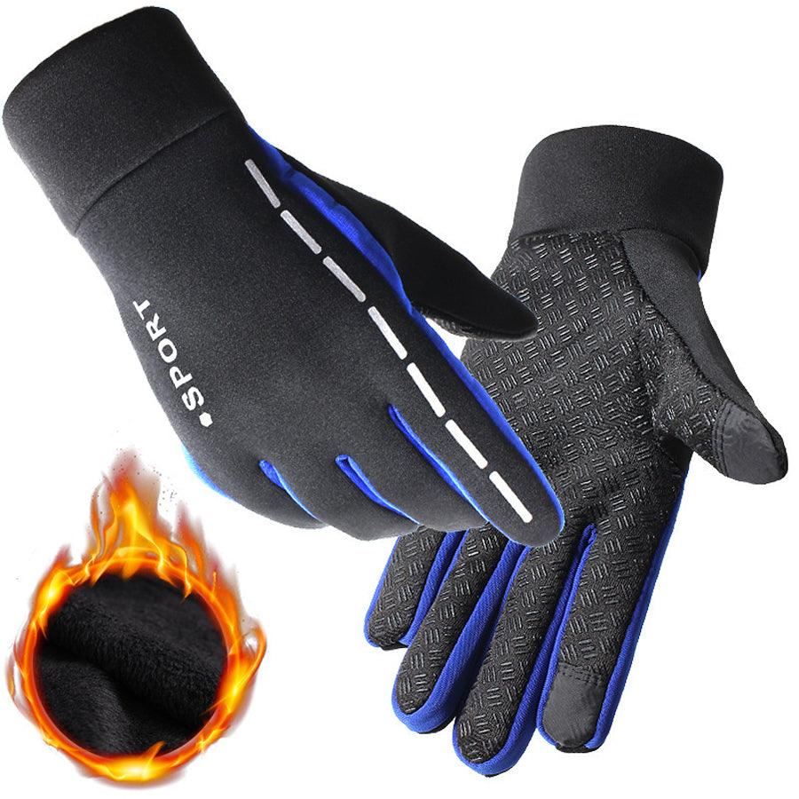 Outdoor gloves for men and women all fingers plus velvet gloves - melvincucci