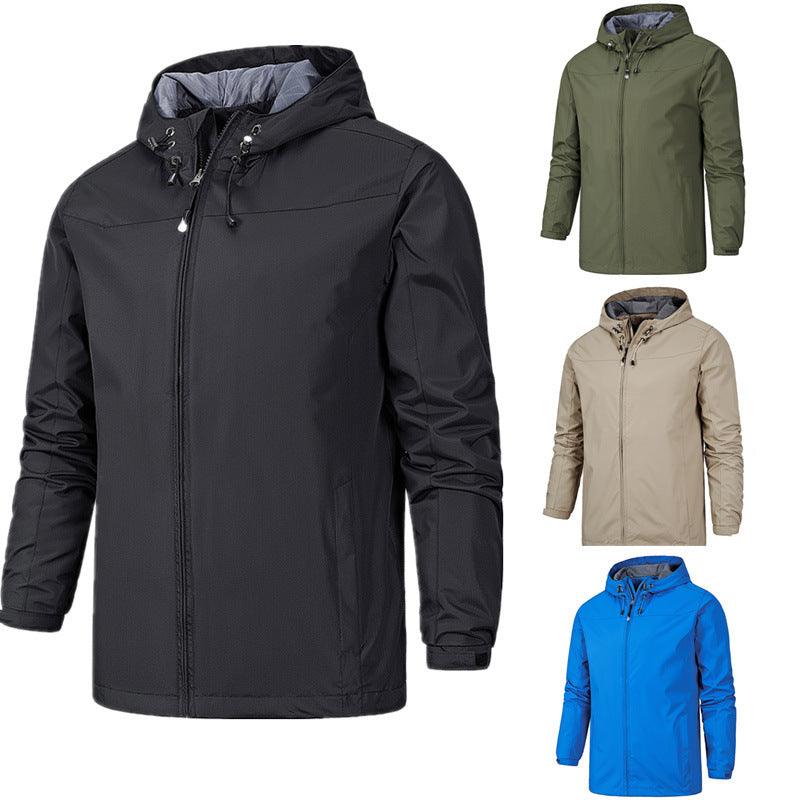 Outdoor jackets male thin spring single jacket waterproof - melvincucci