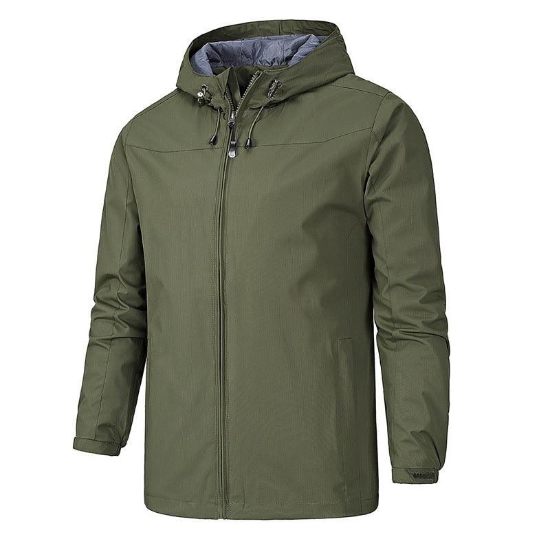 Outdoor jackets male thin spring single jacket waterproof - melvincucci