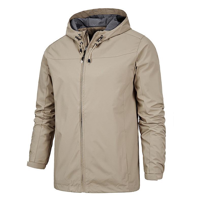 Outdoor jackets male thin spring single jacket waterproof - melvincucci
