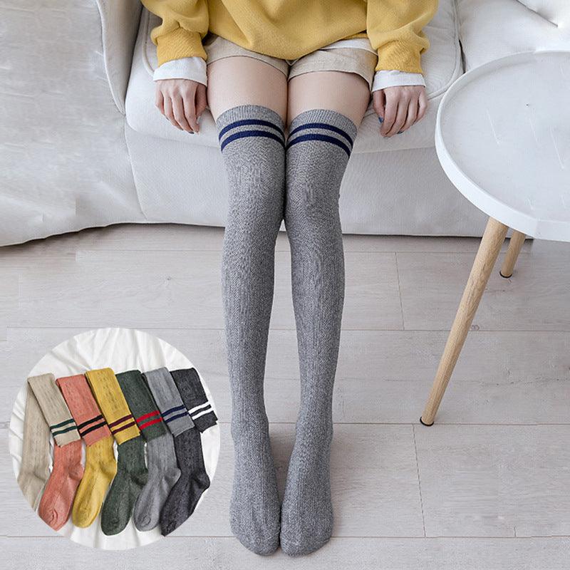 Over the knee socks women high tube thigh socks - melvincucci
