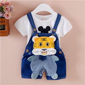 Pants Children's Jumpsuit Baby Suspenders Denim Shorts Men And Women - melvincucci