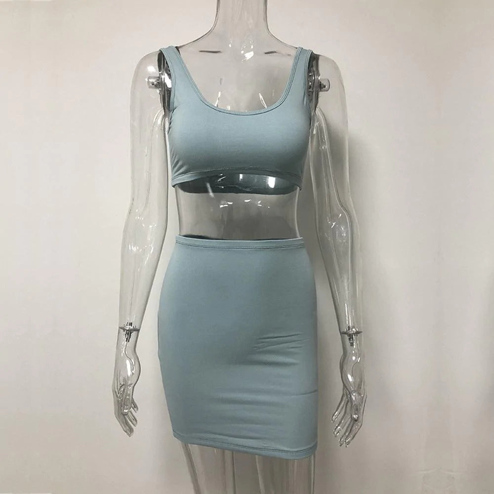 Party cotton skirt suit women summer - melvincucci