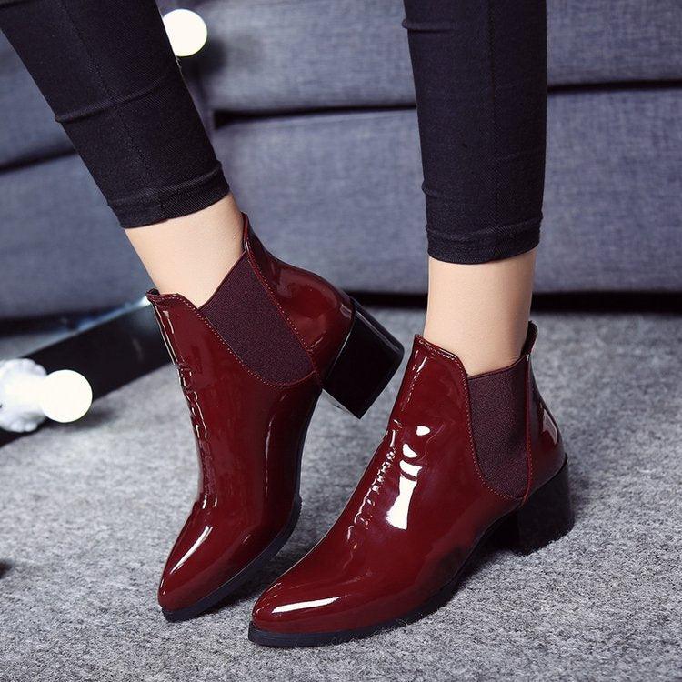 Patent leather women boots - melvincucci