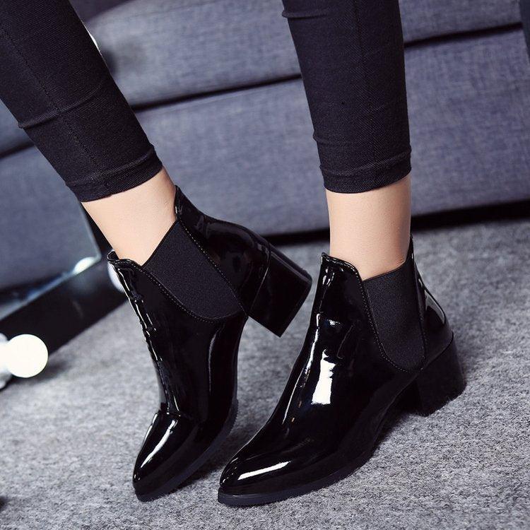 Patent leather women boots - melvincucci