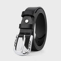 Patterned Alloy Buckle Leather Thin Women's Belts - melvincucci