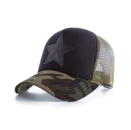 Pentagram Baseball Cap Camouflage Sun Hat Casual Hat Sun Hat Korean Men and Women Cap - melvincucci